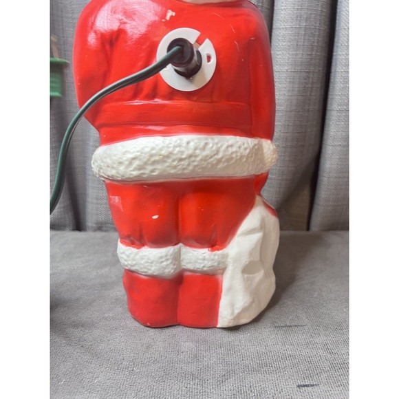 Santa Christmas Blow Mold VTG Union Products 1968 Cord Read Works 14” - Picture 10 of 15